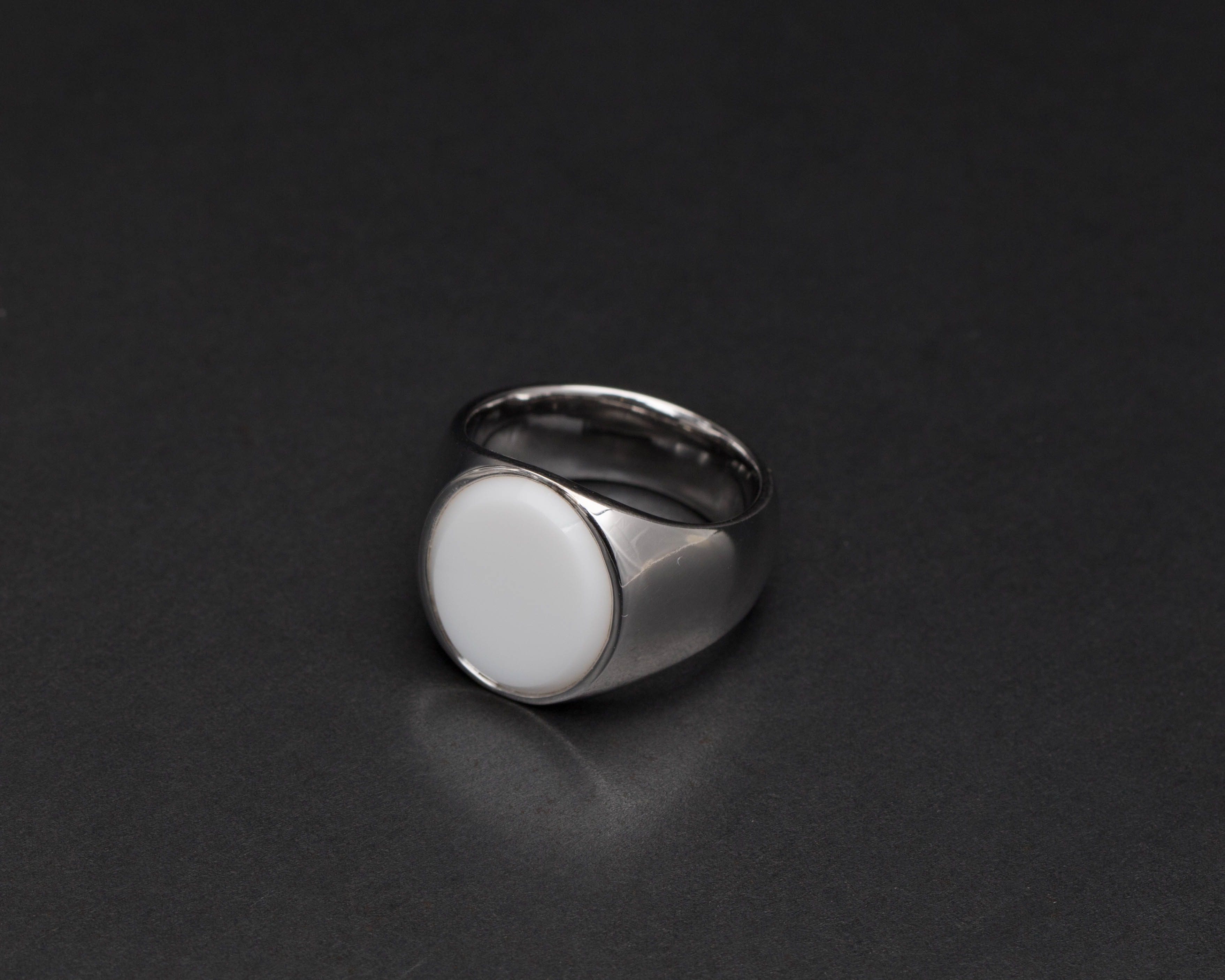 Oval White Agate Tom Wood Jewelry Rings Silver
